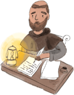 Monk writing